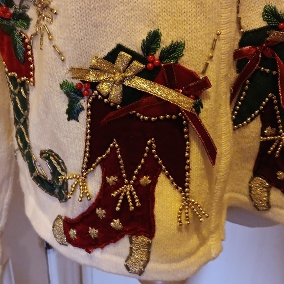 Vintage 2004 Heirloom Collectables large Ugly Christmas Sweater - Picture 3 of 5
